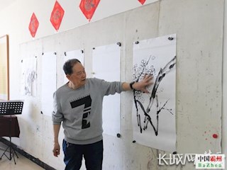 霸州市文化馆举办“大写意画创作技法讲座”